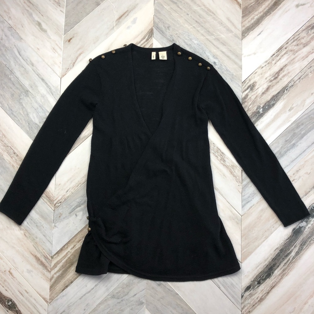 Anthropologie MOTH Wool Wrap Cardigan Sweater Top